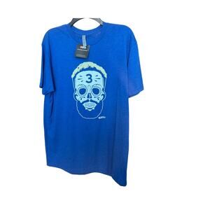 New ~ BREAKINGT ~ Odell BECKHAM Jr Sugar Skull Short Sleeve T-shirt  L NFL